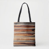 Eenduidig houtextuur tote bag (Voorkant)