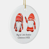 Eenduidig kerstfeest groots en broertje keramisch ornament (Rechts)