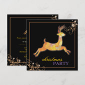 Eenduidig kerstfeest met herrennen van patchwork kaart (Voorkant / Achterkant)