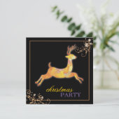 Eenduidig kerstfeest met herrennen van patchwork kaart (Staand voorkant)