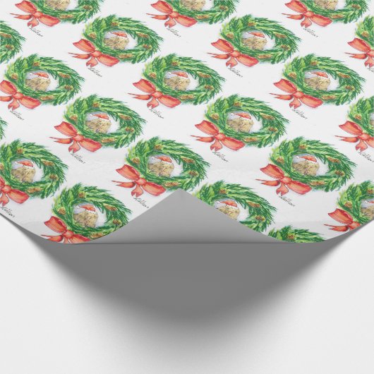 Eenduidig kerstinpakpapier Kiwi en leder Cadeaupapier (Hoek)