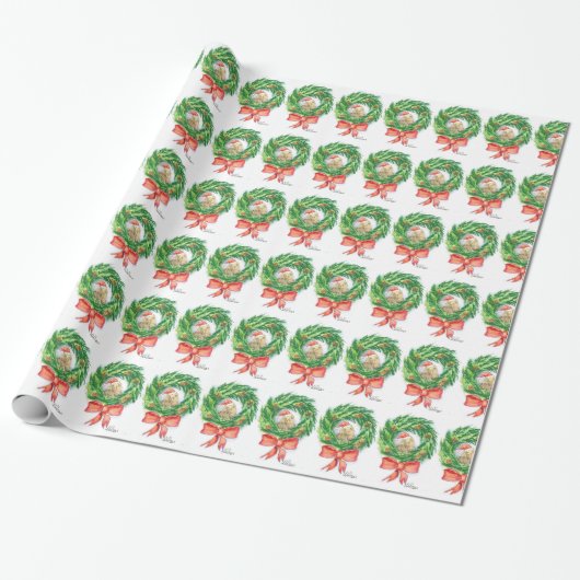 Eenduidig kerstinpakpapier Kiwi en leder Cadeaupapier (Uitgerold)