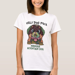 Eenduidig lelijk gezicht van Bernese Mountain Dog T-shirt