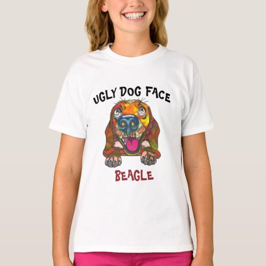 Eenduidig lelijke hond van Beagle T-Shirt (Voorkant)