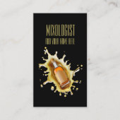 Eenduidig menuploloog met flesje met steeltje visitekaartje (Voorkant)