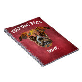 Eenduidig Notitieboek van het lelijke Boxer-gelaat (Rechterzijde)