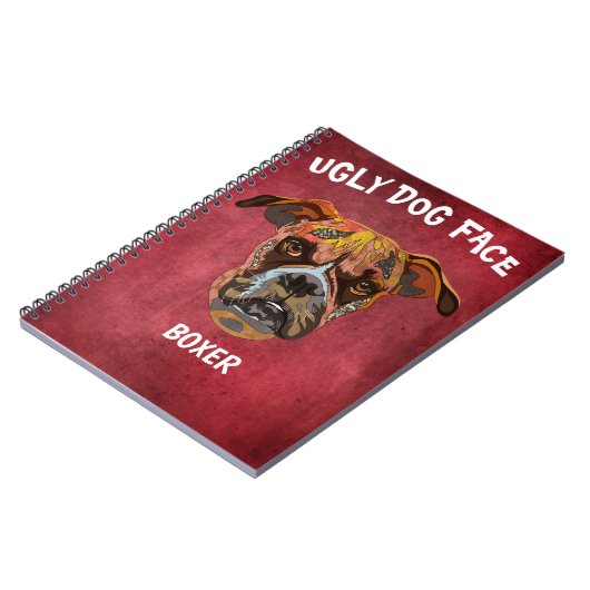 Eenduidig Notitieboek van het lelijke Boxer-gelaat (Linkerzijde)