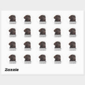 Eenduidig ontwerp van de chocolade Labrador! Ronde Sticker (Vel)