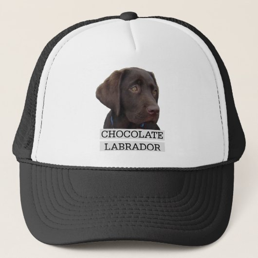 Eenduidig ontwerp van de chocolade Labrador! Trucker Pet (Voorkant)