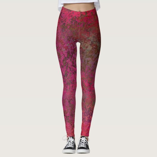 Eenduidig rood leggings (Voorkant)