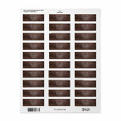 Eenduidig Rustisch Wood Wedding Return Address Lab Etiket (Full Sheet)