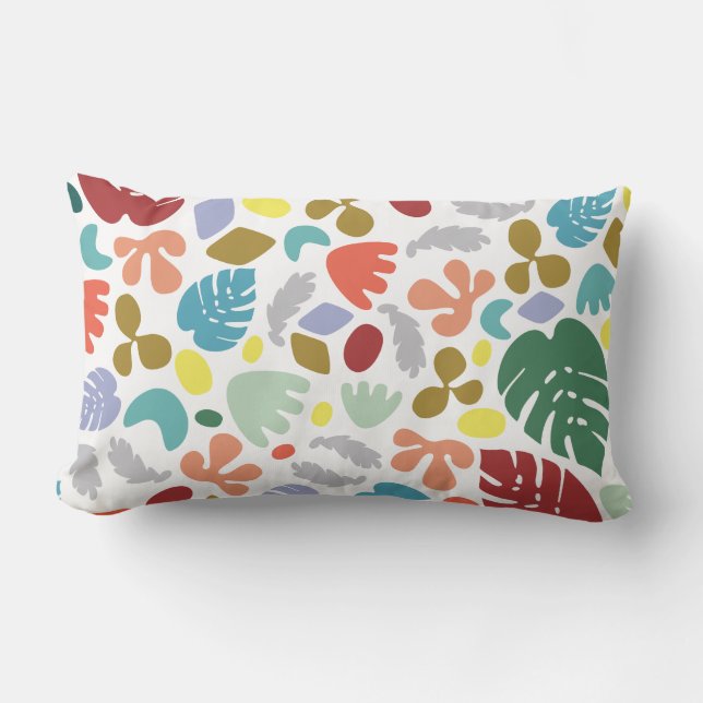 Eenduidig Sinaasappel met rode rode stremming Kussen (Voorkant)