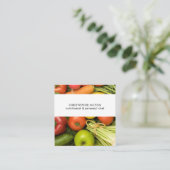 Eenduidig voedingsmiddel vierkante visitekaartje (Staand voorkant)