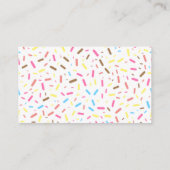 Eenduidig White Sweet Ice Cream Cup Visitekaartje (Achterkant)