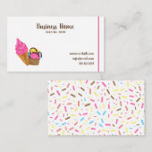 Eenduidig White Sweet Ice Cream Cup Visitekaartje (Voorkant / Achterkant)