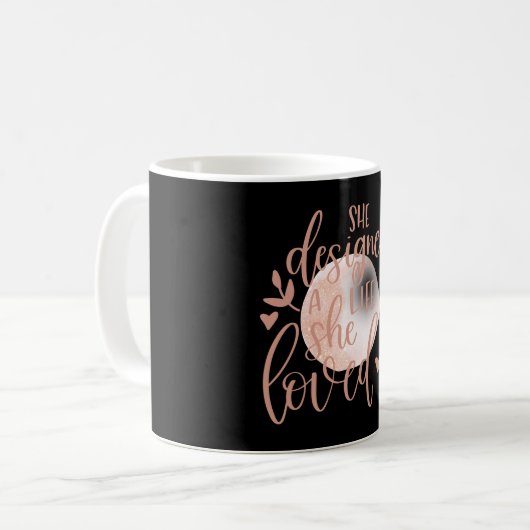 Eenduidig zij ontwierp een leven dat zij graag had koffiemok (Voorkant links)