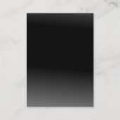 Eenduidig zwart grijs monogram visitekaartje (Achterkant)