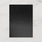 Eenduidig zwart zwart zwart monogram visitekaartje (Achterkant)