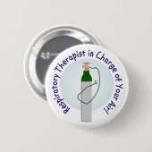 Eenduidige ademhalingstherapiefuncties ronde button 5,7 cm (Voorkant /achterkant)