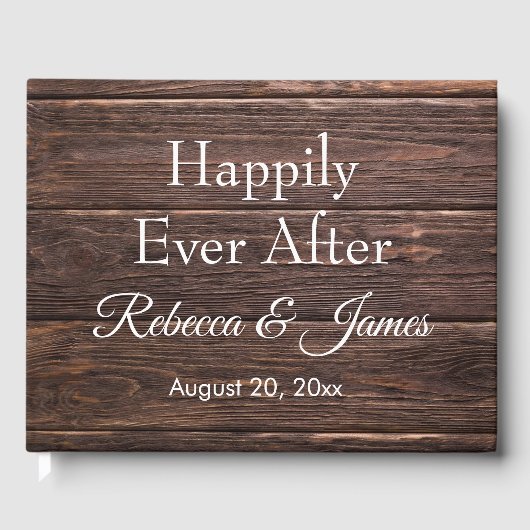 Eenduidige barnsteen, gelukkig altijd na het huwel gastenboek (Voorkant)