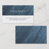 Eenduidige, blauwe, witte trendy visitekaartje (Voorkant / Achterkant)