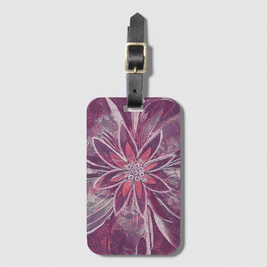 Eenduidige bloem bagagelabel (Voorkant (verticaal))