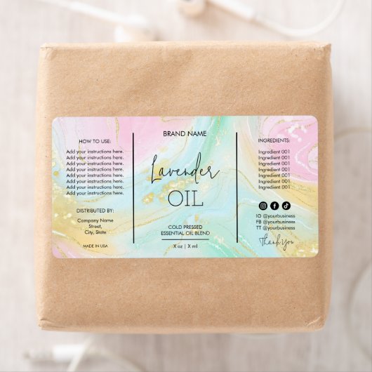 Eenduidige etiketten met gebiteldripflesjes (Insitu)