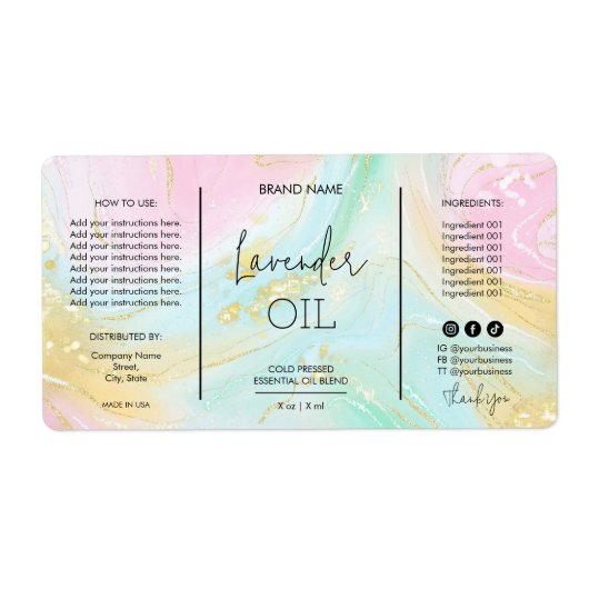 Eenduidige etiketten met gebiteldripflesjes (Voorkant)