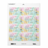 Eenduidige etiketten met gebiteldripflesjes (Full Sheet)