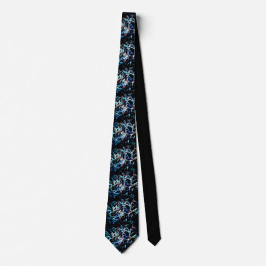 Eenduidige, gekleurde wilde grassen op zwart strop stropdas (Voorkant)