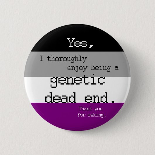 Eenduidige Genetische Dead End Pin Ronde Button 5,7 Cm (Voorkant)