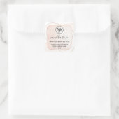 Eenduidige Logo inktvinder Vierkante Sticker (Tas)