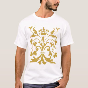 Eenduidige olievlek Koningin (antiek goud) T-shirt