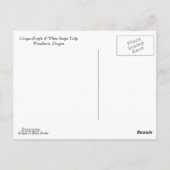 Eenduidige Paarse en witte strepe tulp Briefkaart (Achterkant)