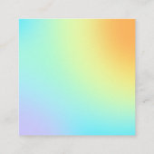 Eenduidige regenbooggradiënt vierkante visitekaartje (Achterkant)