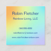 Eenduidige regenbooggradiënt vierkante visitekaartje (Voorkant)