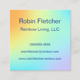 Eenduidige regenbooggradiënt vierkante visitekaartje