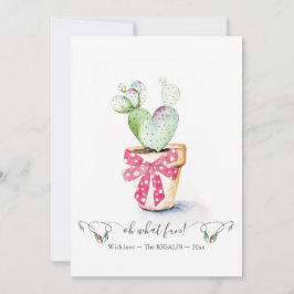 Eenduidige rode en groene cactus kerst feestdagenkaart