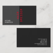 Eenduidige rode grijze haarstaarster visitekaartje (Voorkant / Achterkant)