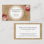 Eenduidige  Rozen met gebluste rand Visitekaartje (Voorkant / Achterkant)