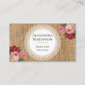 Eenduidige  Rozen met gebluste rand Visitekaartje (Voorkant)