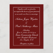 Eenduidige uitnodiging voor rood en wit (Voorkant)