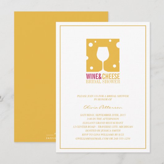 Eenduidige uitnodigingen tot het indienen van wijn (Voorkant / Achterkant)