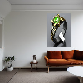 Eenduidige uraniumsteenring | AI Art Poster