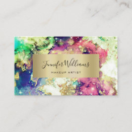 Eenduidige Waterverf - Sparkly Gold Foil Beauty Sa Visitekaartje