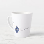 Eenduidige witte kerstblauwe mok Japanse Kintsugi (Linkerhoek)