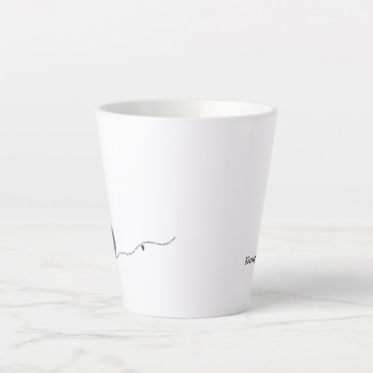 Eenduidige witte kerstblauwe mok Japanse Kintsugi (Voorkant)