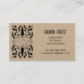 Eenduidige zalmvis Vist Natuur botanische Kraft Visitekaartje (Achterkant)