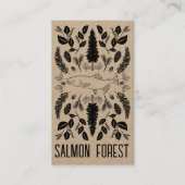 Eenduidige zalmvis Vist Natuur botanische Kraft Visitekaartje (Voorkant)