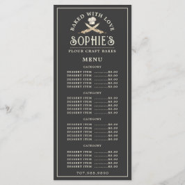 Eenduidige zwarte kap van de Logo bakkerij van Bak Menu